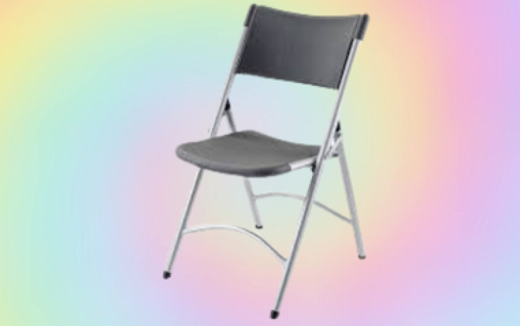 Black Silver Folding Chairs